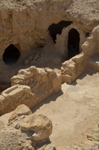 Partially excavated archway at Masada