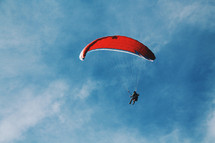 a man parachuting 