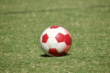 soccer ball on a field 