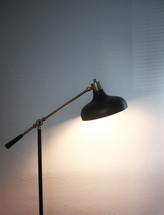 light from a desk lamp 