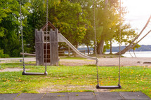 swings on a playground 