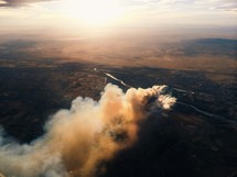 smoke from a wildfire 