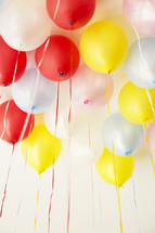 floating helium balloons 