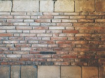 brick and stone wall background 