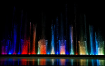 Dancing colorful fountain