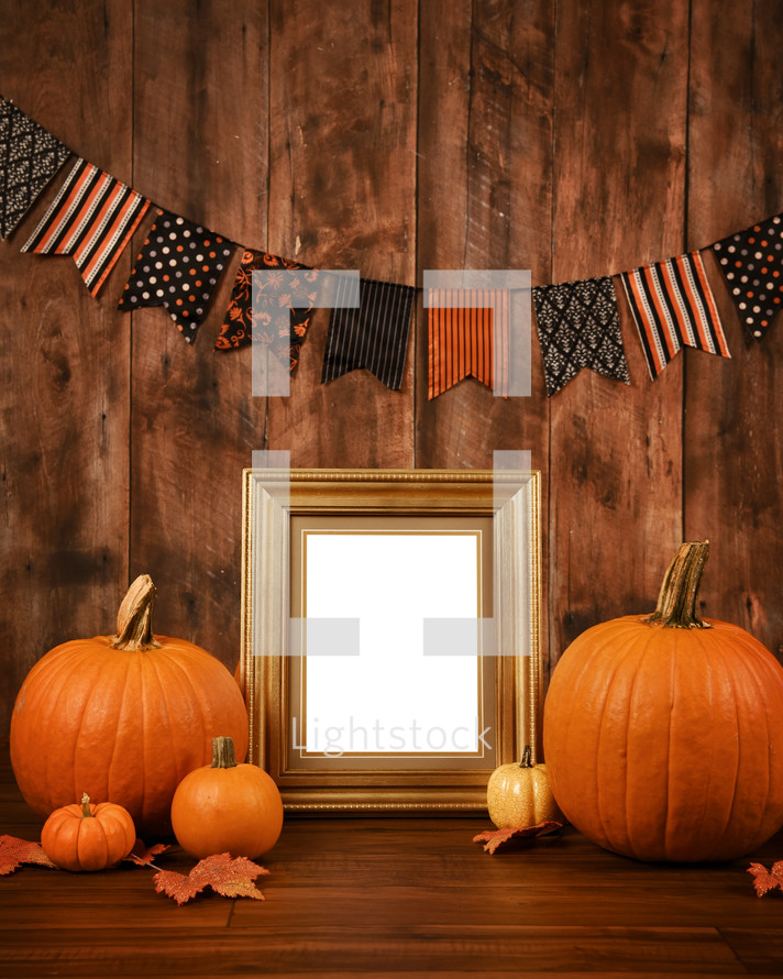 frame and Halloween background 