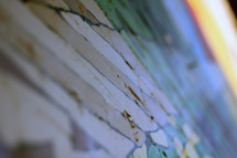 painted wall closeup 