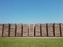 stacked wood crates 