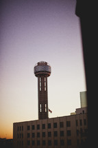 Reunion tower at dusk
