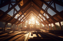 Building for Jesus. Building a wooden church