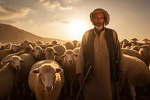 Shepherd in the desert