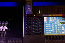buttons and controls on a soundboard 