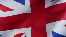 Waving british Union Jack flag background. 