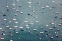 sailboats in a bay 