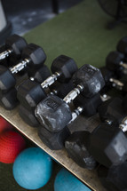 weights in a gym