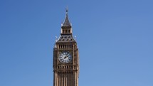 Timelapse of Big Ben during the day showing the creeping shadow of the sun