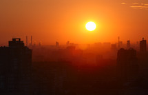 Sunrise over the city