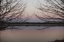 lake at dusk