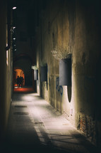 lights in a dark alley 
