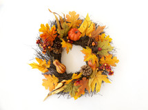 fall foliage wreath 