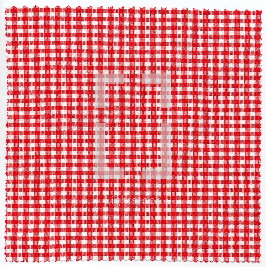 chequered red and white fabric texture useful as a background