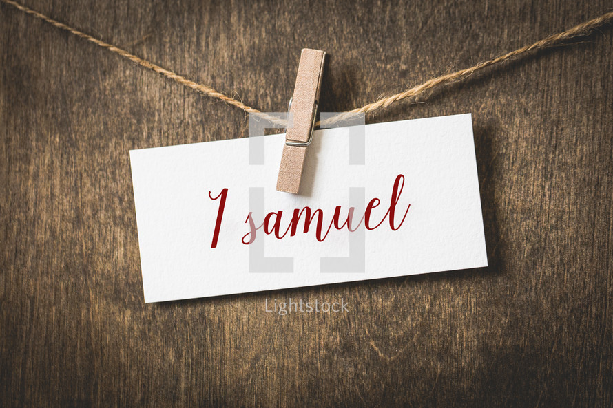 word 1 Samuel hanging on a clothesline 
