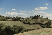 a green landscape in Italy
