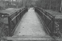 a footbridge over a stream 