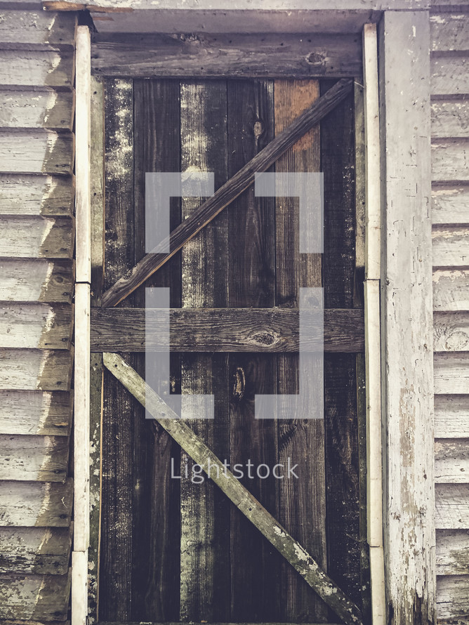 rustic wood door 
