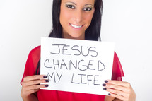 Jesus changed my life sign 