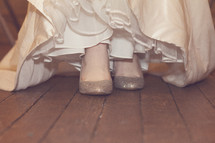 a brides feet 