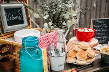 summer party table spread 