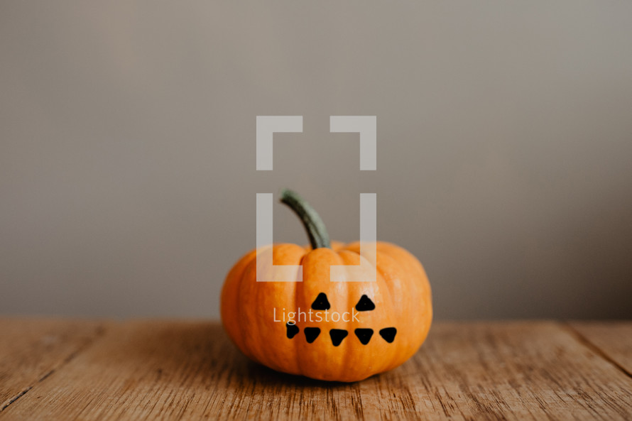 pumpkin with traditional face
