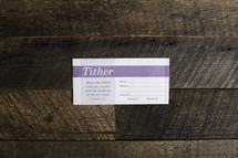 tither envelope 