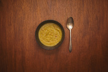 a bowl of pea soup