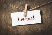 word 1 Samuel hanging on a clothesline 