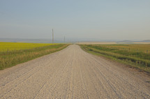 dirt road and rural landscape 