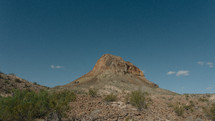 a rock peak in the desert 