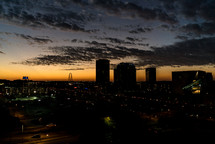 Dallas skyline at night 