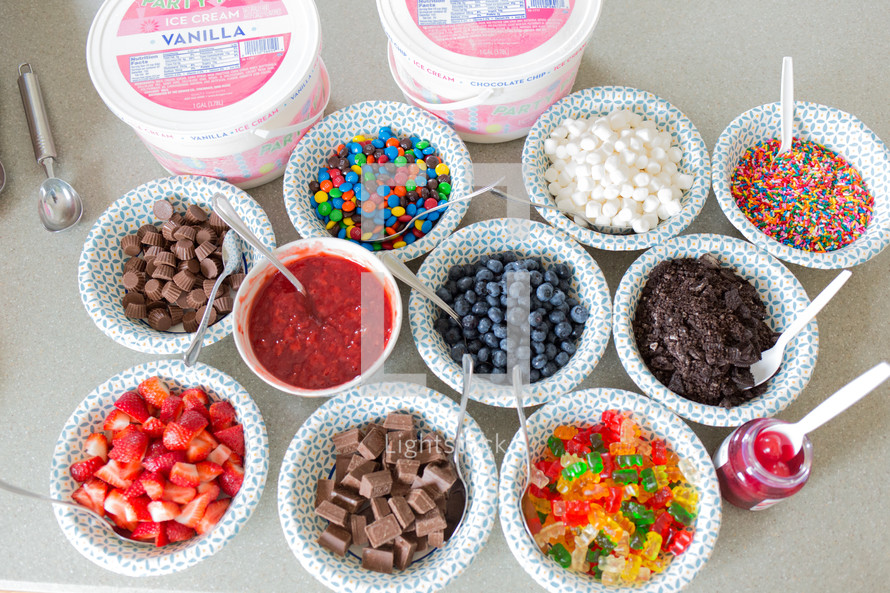 ice cream topping choices 