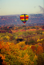 rainbow colored hot air balloon 