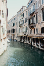 boats on canals in Venice 