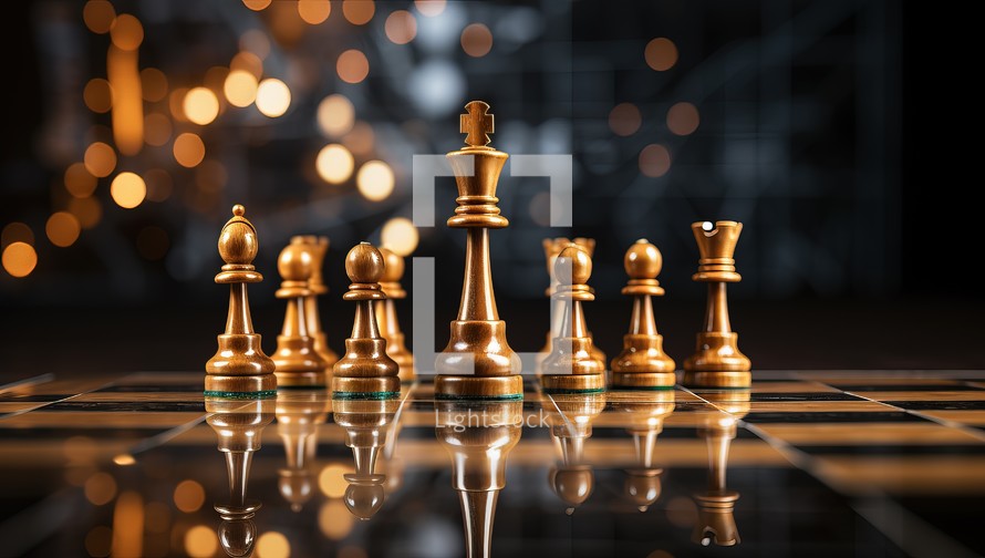 Chess board game concept of business ideas and competition and strategy ideas concep