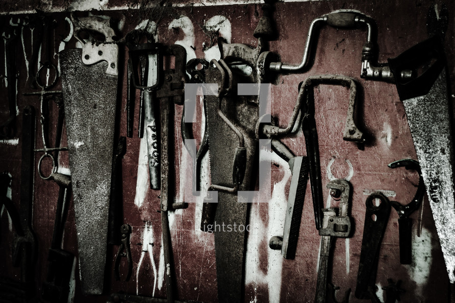 tools in a workshop 