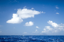 clouds over ocean water 
