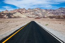highway through a desert landscape