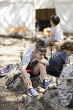 Children enjoying life at a christian camp