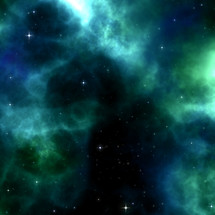 green nebula in space 