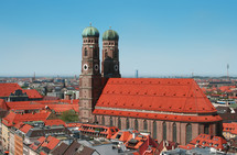 red roof church in Munich 