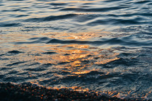 Sunset at Sea, sea ​​waves